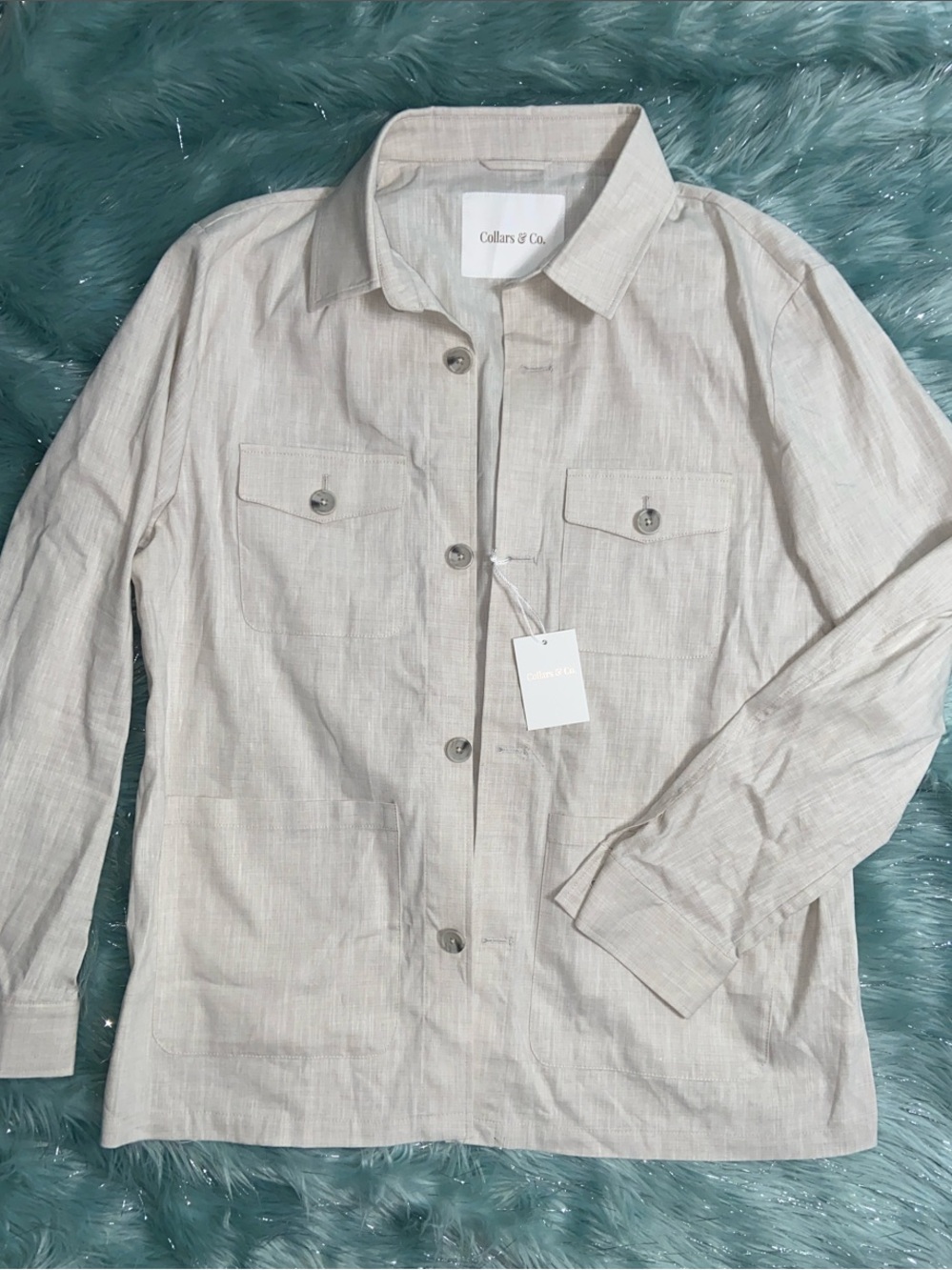 Collars & Co. Men’s Monterey Cotton & Linen Overshirt Jacket